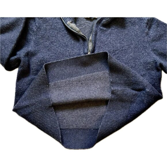 Joseph Abboud Boys 1/4 Zip Sweater Wool Blend Size Medium Dark Blue - Picture 4 of 11
